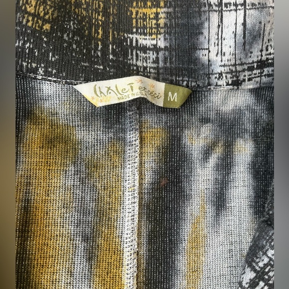 [M]Chalet et Ceci Brown Gold Abstract WMN Knit Soft Oversized Blazer Coat - Picture 9 of 13